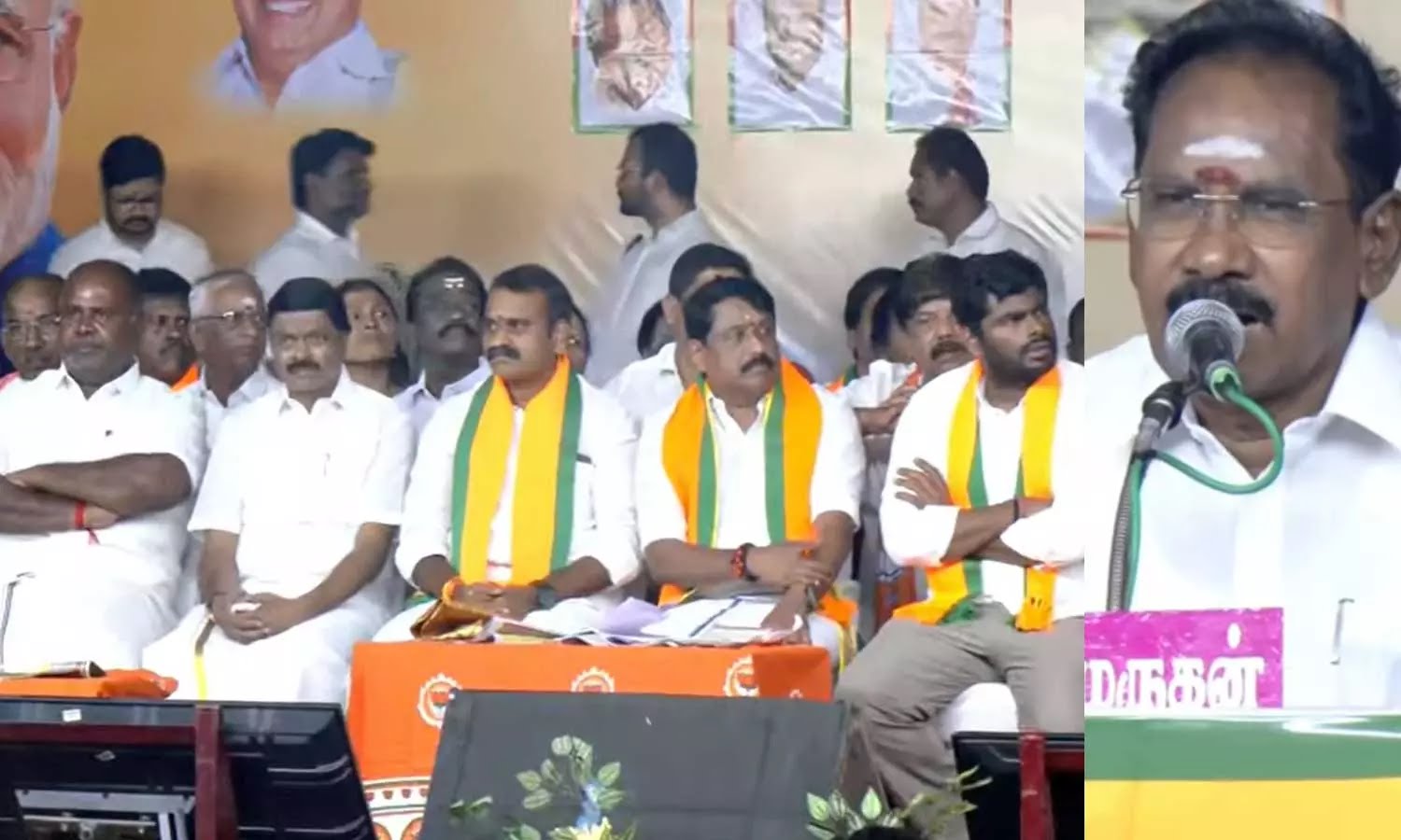 மதுரையில் பாஜக தலைவர் நயினார் நாகேந்திரன் – அதிமுக ஆதரவு