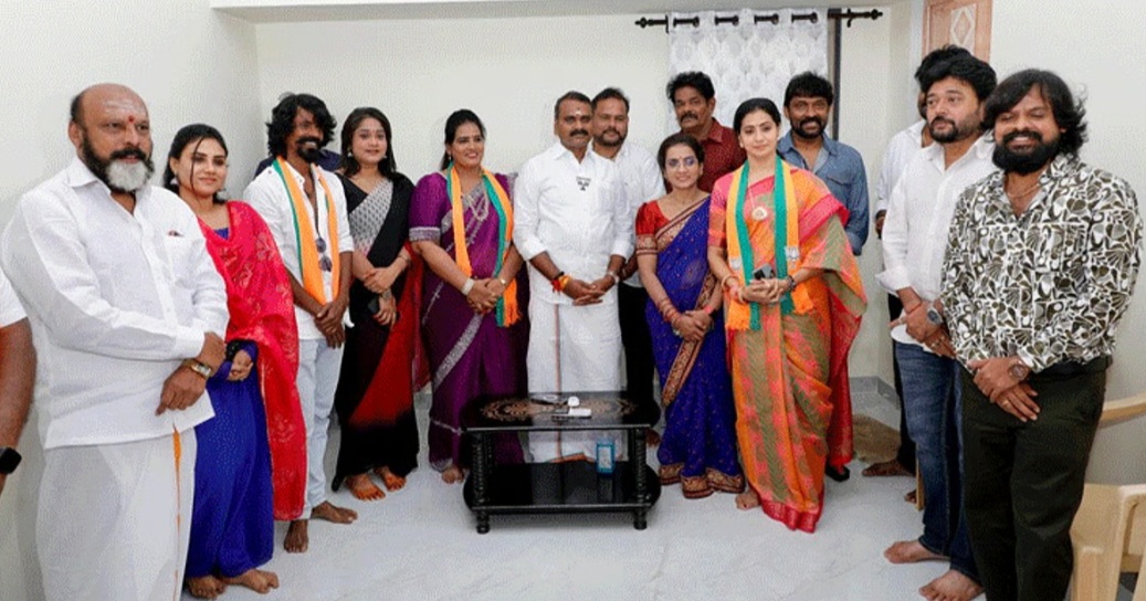 அவிநாசியில் திடீர் பரபரப்பு! மத்திய அமைச்சர் எல்.முருகனை நேரில் சந்தித்த சினிமா நட்சத்திரங்கள் – பின்னணி என்ன?”